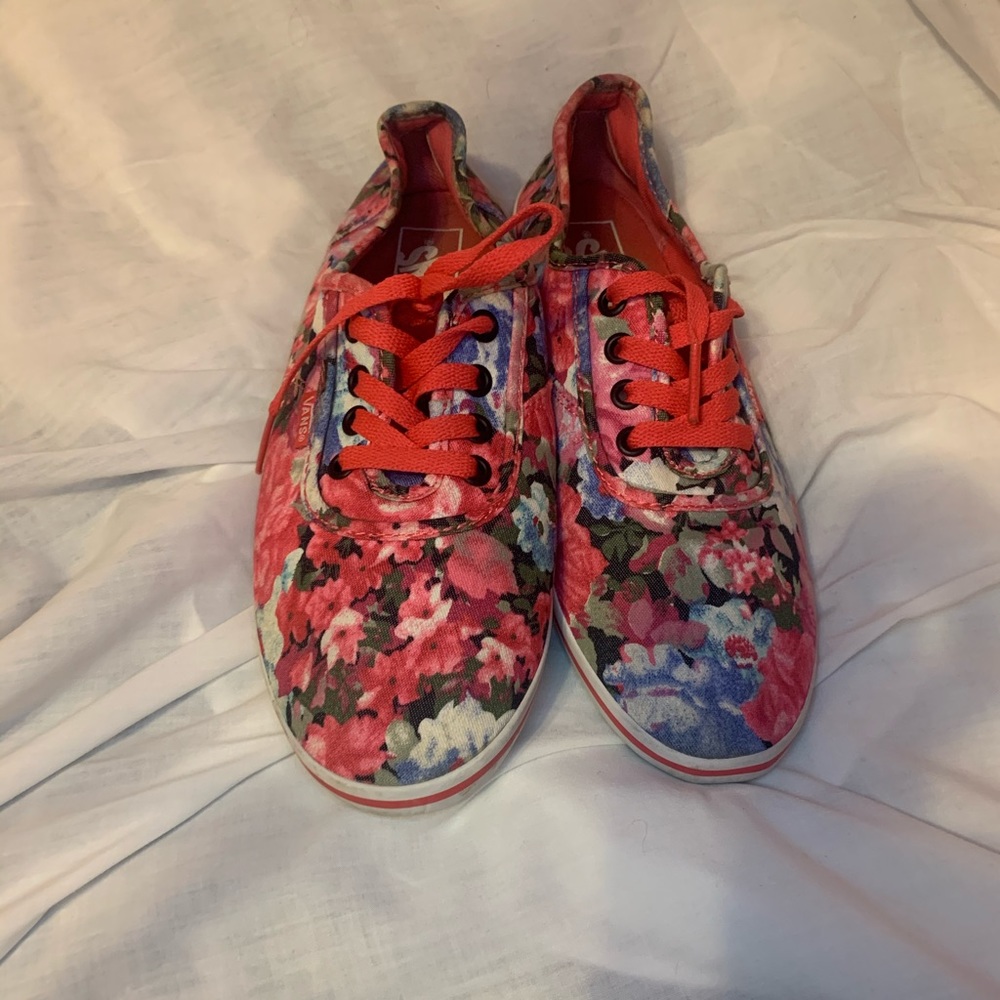 Floral Vans. Size 9